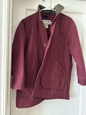TAILORED L.L. Bean Burgundy Barn Coat